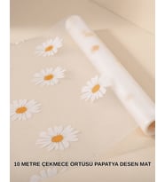 10 Metre Papatya Desenli Kolay Temizlenebilir Çekmece Matı