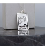 925 Ayar Gümüş  Tarot (Ace of Pentacles) 5 Köşeli Yıldız Ası Kolye