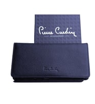 Pierre Cardin Siyah Logolu Deri Cüzdan Dik Model 11055
