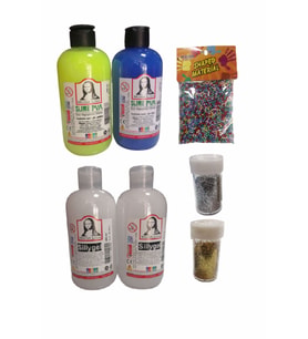 Slime Slaym Yapma Seti 250ml* 4 adet + Toz Sim 2 Adet + Köpük