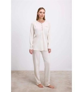 Amora Secret Uzun Kollu T-shirt Ve Pantolon Pijama Takım