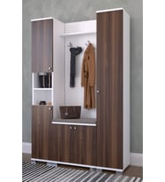 Montana 5 Kapaklı Portmanto Takımı, Askılık, Vestiyer Ceviz