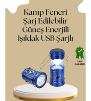 Güneş Enerjili Katlanabilir Kamp Feneri – Usb Şarjlı, Hafif Ve Çok Fonksiyonlu