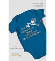 Canım Babannem ve Dedem Hazır Mısınız? Baskılı Bebek Zıbını – Çıtçıtlı Body  %100 Pamuk Kısa Kol (Koyu Mavi)