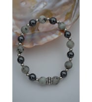 STONEAGE JEWELLERY Dalmaçyalı Akik ve Hematit Doğal Taşlı Bileklik