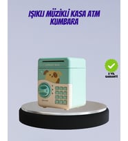 Su Yeşili Işıklı Sesli Elektronik Şifreli Çocuk Kumbarası