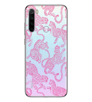 Redmi Note 8 Uyumlu Pembe Leopar Desenli Şeffaf Telefon Kılıfı