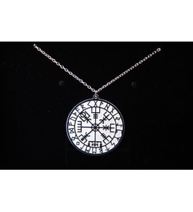 Viking Pusula Kolye İskandinav Charm Kolye