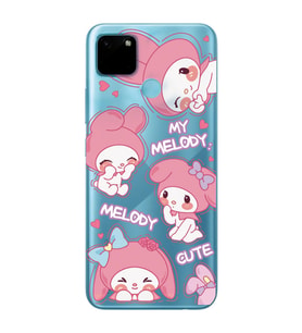 Realme C21Y/C25Y Uyumlu Melody Kuromi Desenli Şeffaf Telefon Kılıfı