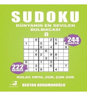 Sudoku - Dünyanın En Bulmacası 8 - Kolay Orta Zor Çok Zor