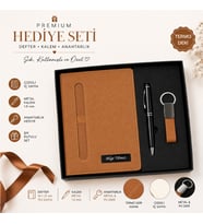 Kişiye Özel Defter - Kalem ve Anahtarlık Seti