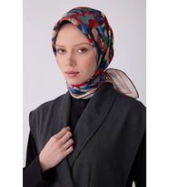 Belli Twill İpek Desenli Eşarp 4312D