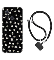 Xiaomi Redmi 12C Kılıf Resimli Boyun Askılı İpli Desenli Silikon Series Papatyalar 1866