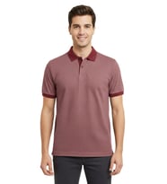 Erkek Polo Yaka Jakarlı T-sıhırt 2063 BGL-ST00533 (Kırmızı)