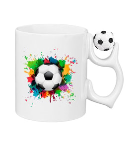 Futbol Toplu Tasarım Porselen Kupa Bardak