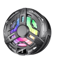 HADRON S38 Manyetik Klipsli Telefon Soğutucu Fan RGB Işıklı Isı Göstergeli Siyah