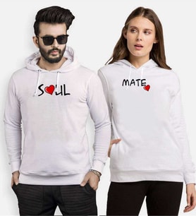 Tshirthane Soul Mate Sevgili Kombinleri Kapüşonlu Kombini (Tek Ürün Fiyatıdır.)