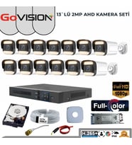 13’LÜ 2MP FULL COLOR 3.6MM LENS 1080P FULLHD WARMLED AHD DIŞ MEKAN SETİ