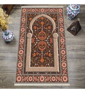 Dijital Baskılı, Yıkanabilir, Yumuşak Dokulu Çocuk ve Yetişkin SECCADE 65x115 cm  S-DOT-SN-069