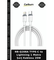 NB-Q208A TYPE-C to Lightning 1 Metre Şarj Kablosu 20W Temin Bağlantı Seyahat