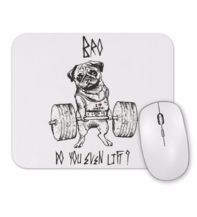 Pug Bodybuilder Köpek Mouse Pad