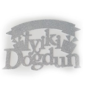 Simli Eva Çok Amaçlı Süs İyi ki Doğdun 27X19cm Gümüş-
