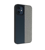 Coverzone iPhone 15 Pro Max Pro ile uyumlu K?l?f Karbon Fiber Desenli Double Color 2mm Kamera Koruma �?k?nt?l? ENIGMA iPhone 15 Pro Max Pro i�in K?l?f Navy Blue White
