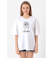Hunter x Hunter Anime Alluka Beyaz Kadın Oversize Tshirt
