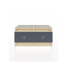 Kronos Konsol 6 Raflı 4 Kapaklı 176x59x99 Aytaşı-Antrasit/Çam