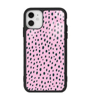 iPhone 11 Pembe Benek Tasarımlı Glossy Telefon Kılıfı