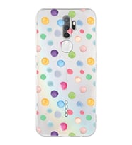 PrintiFy Oppo A5 2020 ile Uyumlu Water Color 6  Kamera Korumalı Şeffaf  Kılıf