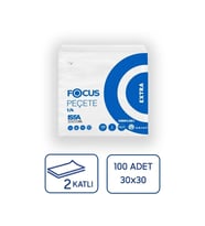 Focus Extra Kare Servis Peçetesi 30x30 cm 100'lü 24 Paket