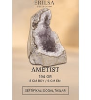 Sertifikalı Ametist Taşı Kütlesi 194 Gr – Ham Doğal Kristal Dekoratif Taş Stresi Azalt ve Huzur Ver (Mor)