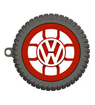 Volkswagen Uyumlu Özel Tasarım Araba Anahtarlığı - Premium Hafif ve Dayanıklı Anahtarlık (Kırmızı)