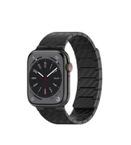 Movenchy Apple Watch 45mm Carbon Steel Kordon - Siyah