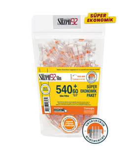 Süzen92 Slim Sigara Filtresi Ekonomik Poşet 540'lı + Adaptör 60'lı (Özel Seri)