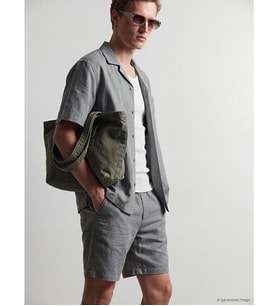 LCW Vision Yeşil Regular Fit Resort Yaka Erkek Gömlek