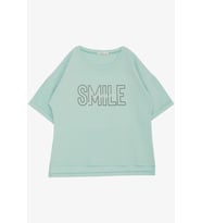 Breeze Kız Çocuk Tişört Smile Yazı Baskılı Taşlı 9-16 Yaş, Su Yeşili