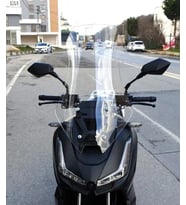 MOTOCAM RKS Lince 125 Ön Cam 2021-2026 Model 65cm Şeffaf Renkli 4mm ORTA BOYLU