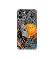 PrintiFy Apple iPhone 12pro ile Uyumlu Simya Serisi Mozaik Tanrıça Tasarımlı Uv Baskılı Köşe Korumalı Antişok Kılıf