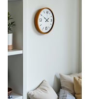 36 Cm Turuncu Dekoratif Duvar Saati (Standart)
