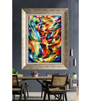 GÜMÜŞ ÇERÇEVELİ PASPARTULU TABLO V601