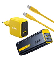 Aohi Magcube 67W 2 Portlu Şarj Adaptörü, 40.000 mAh 140W PD3.1 Powerbank, 140W 1m PD 3.1 480Mbps Süper Hızlı Şarj/Data Kablosu Seti