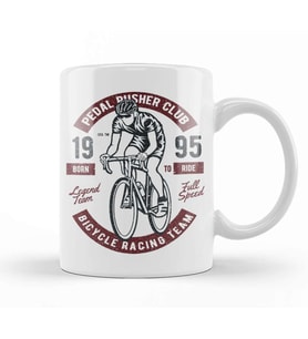 Fun Cool Urban Pedal Pusher Bicycle Racing Team Kupa Bardak Porselen