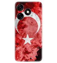 Spark 10C Kılıf Resimli Desenli Baskılı Silikon Şanlı Türk Bayrağı 1315