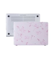 MacBook Air Kılıf HardCase A1369 A1466 2017Öncesi Uyumlu Koruyucu Kılıf Flower05 (Açık Pembe)