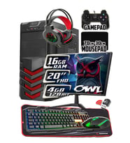 WarboX Owl 16gb Ram X5650 İşlemci 256gb SSD 250gb Hdd R7 240-4gb E.kartı 20" Monitör Gaming PC (Siyah)