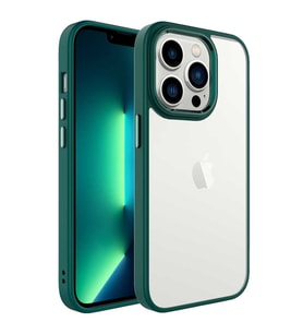 Lexroo iPhone 14 Pro Kılıf Krom Kılıf - Koyu Yeşil
