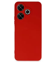 Redmi 13 4G Kılıf First Silikon - Kırmızı