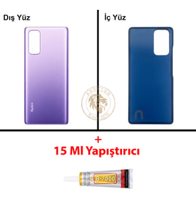 Xiaomi Redmi Note 10 Pro Nebula Moru Arka Pil Kapağı Batarya Kapağı Lazer Kesim + B-7000 Yapıştırıcı
